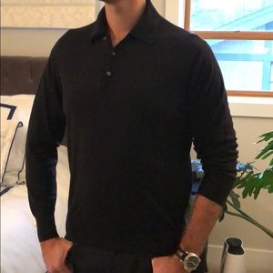 Brunello Cucinelli navy cashmere long sleeve